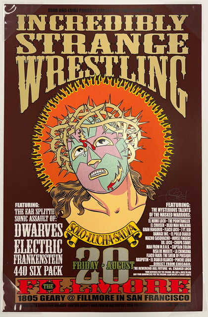 104 Fillmore, Incredibly Strange Wrestling - 1999 Chuck Sperry Print