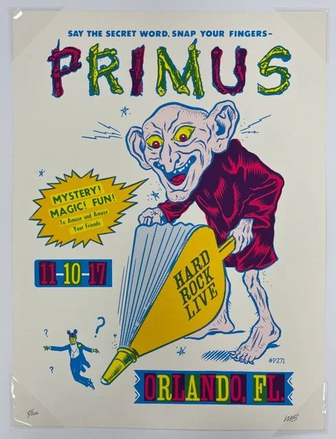 17 Primus Secret Word Snap Your Fingers - Orlando, FL - 2017 Morning Breath Print