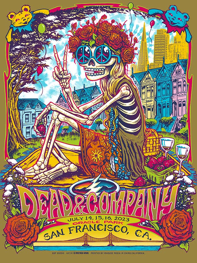 MUNK ONE "Dead & Co. San Francisco, CA" Framed Print