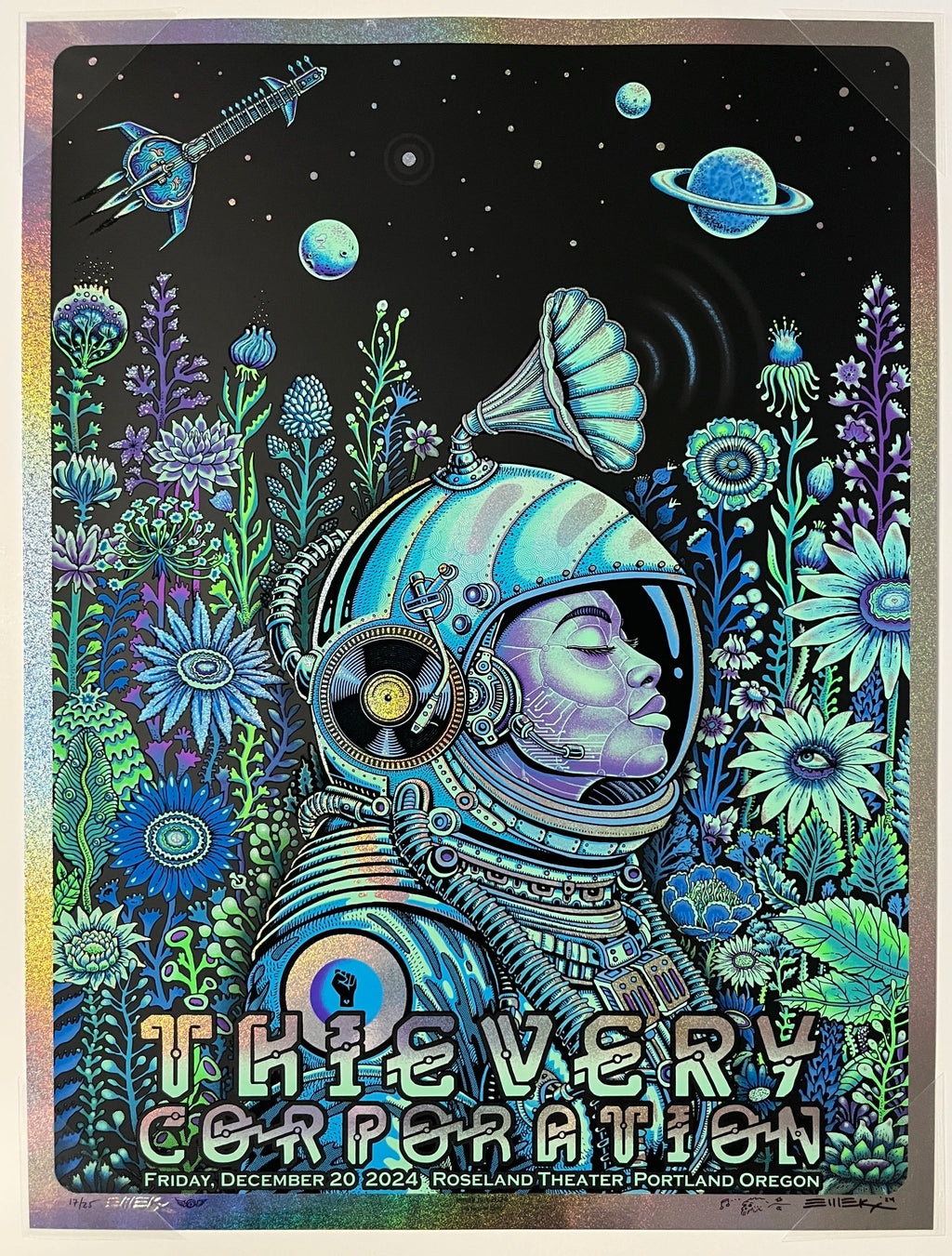 274 EMEK Thievery Corporation Flower Astrogirl Blue Foil
