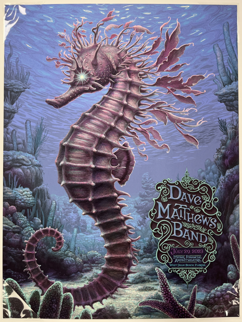 38 - Dave Mattthews Band - Purple Variant West Palm Beach, FL - 2023 NC Winters Print