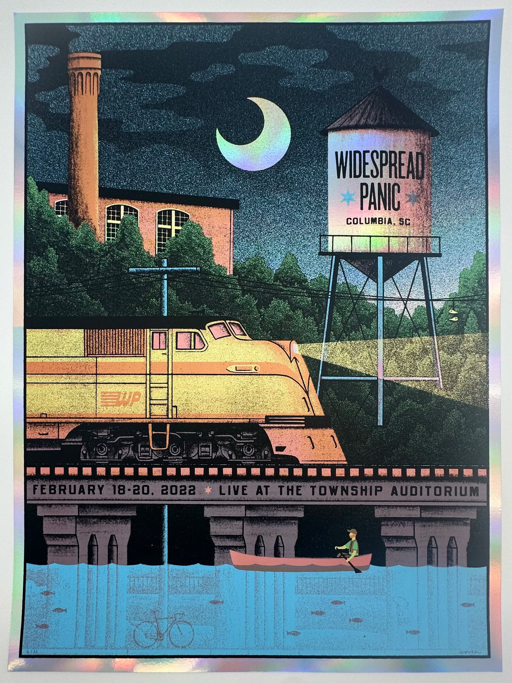 J60 "Widespread Panic Township Auditorium" Columbia, SC, Half and Half Foil Variant Print