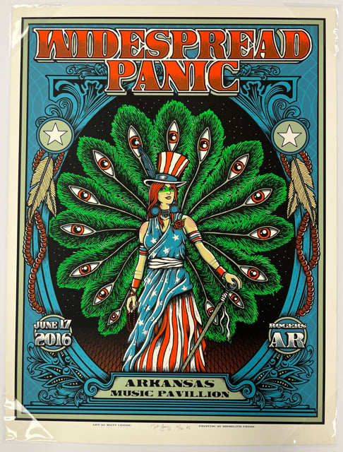 81 Widespread Panic - Ark Music Pavilion, Rogers, AR - 2016 Leunig Print
