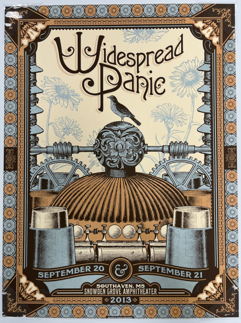 83 Widespread Panic - Snowden Grove Amphitheater, South Haven, MS - 2013 Status Serigraph Print