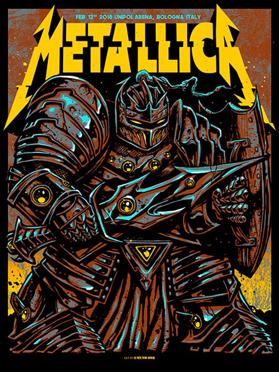 MUNK ONE "Metallica Bologna N1 Yellow AP" Print