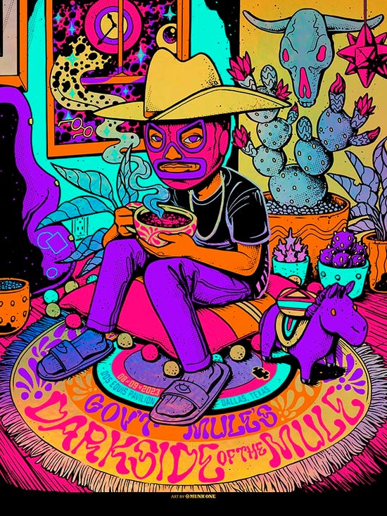 MUNK ONE "Gov't Mule Dallas Rainbow Foil AP" Print