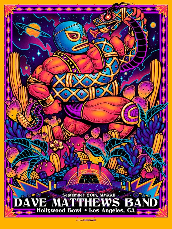 MUNK ONE "Dave Matthews Hollywood Bowl Purple Variant 2022" Print