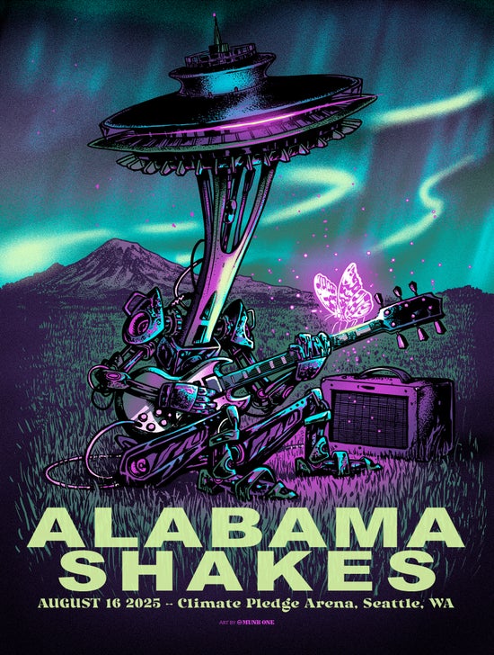 MUNK ONE "Alabama Shakes Seattle Blue Variant AP" Print