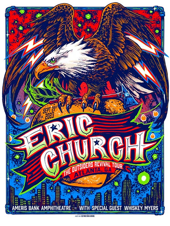 MUNK ONE "Eric Church Atlanta GA Night 1 AP" Print
