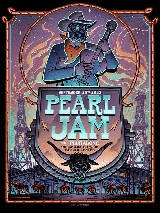 MUNK ONE "Pearl Jam Oklahoma City OK AP" Print
