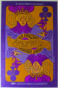 Donovan, H.P. Lovecraft, Mother Earth, The Fillmore by Nicholas Kouninos - November 23-25, 1967 - Vintage Postcard