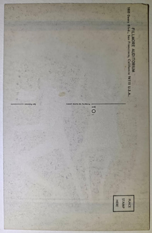 Electric Flag, Albert King, Moby Grape, The Fillmore, Winterland by Mari Tepper - April 25-27, 1968 - Vintage Postcard
