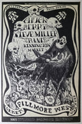 Chuck Berry, Steve Miller Band, Kensington Market, The Fillmore West by Lee Conklin - September 5-7, 1968 - Vintage Postcard