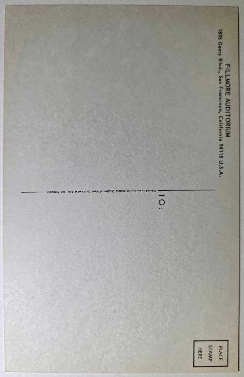 The Who, The Loading Zone, The Fillmore by Bonnie MacLean - June 16-17, 1967 - Vintage Postcard