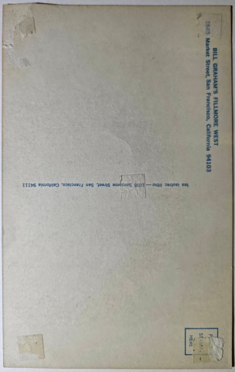 Creedence Clearwater Revival, Fleetwood Mac, Albert Collins, The Fillmore West by Lee Conklin - January 16-19, 1969 - Vintage Postcard