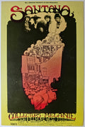 Santana, Collectors, Melanie, The Fillmore West by Greg Irons - February 13-16, 1969 - Vintage Postcard
