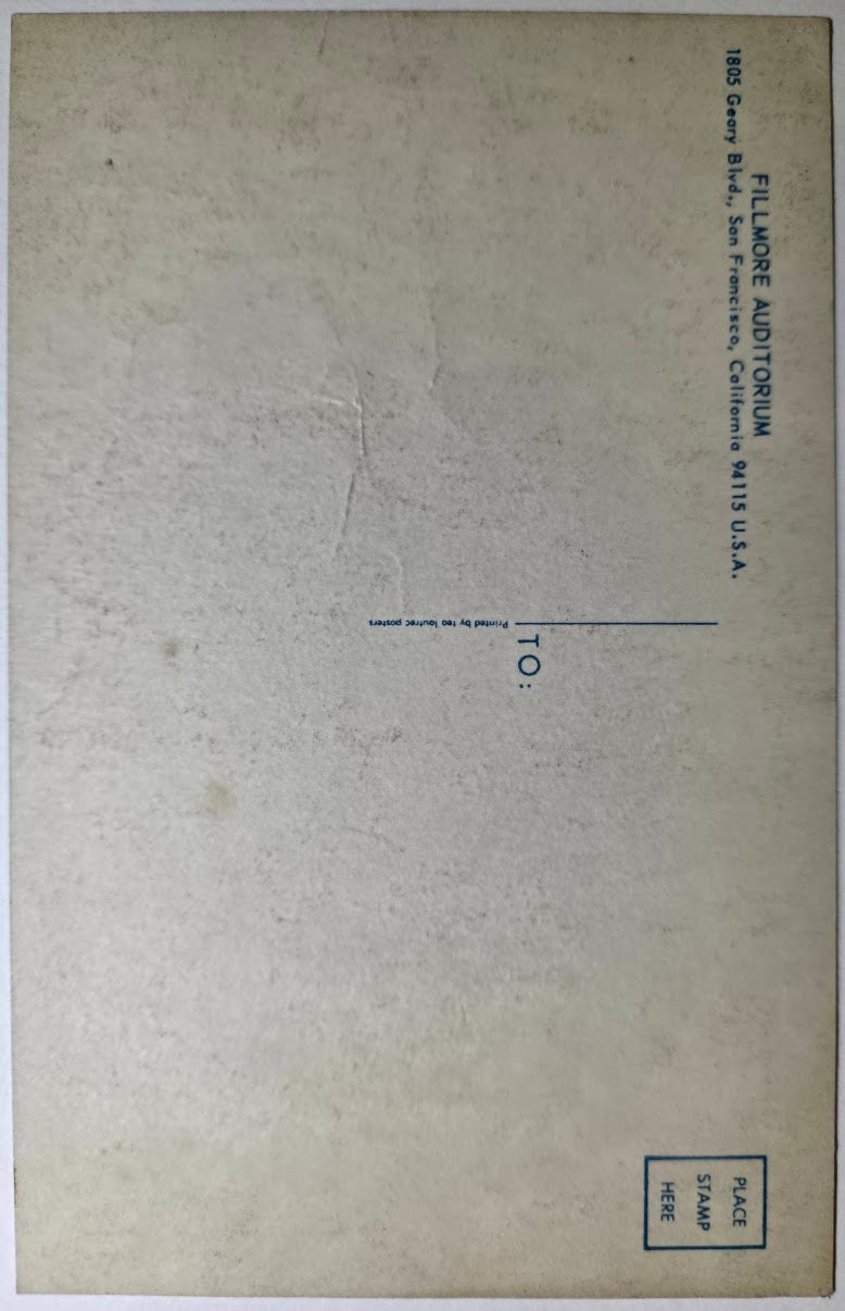 John Mayall, Arlo Guthrie, The Loading Zone, The Fillmore by Stanley Mouse - February 8-10, 1968 - Vintage Postcard