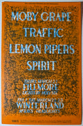 Moby Grape, Traffic, The Lemon Pipers, Spirit, The Fillmore by Lee Conklin - March 21-23, 1968 - Vintage Postcard