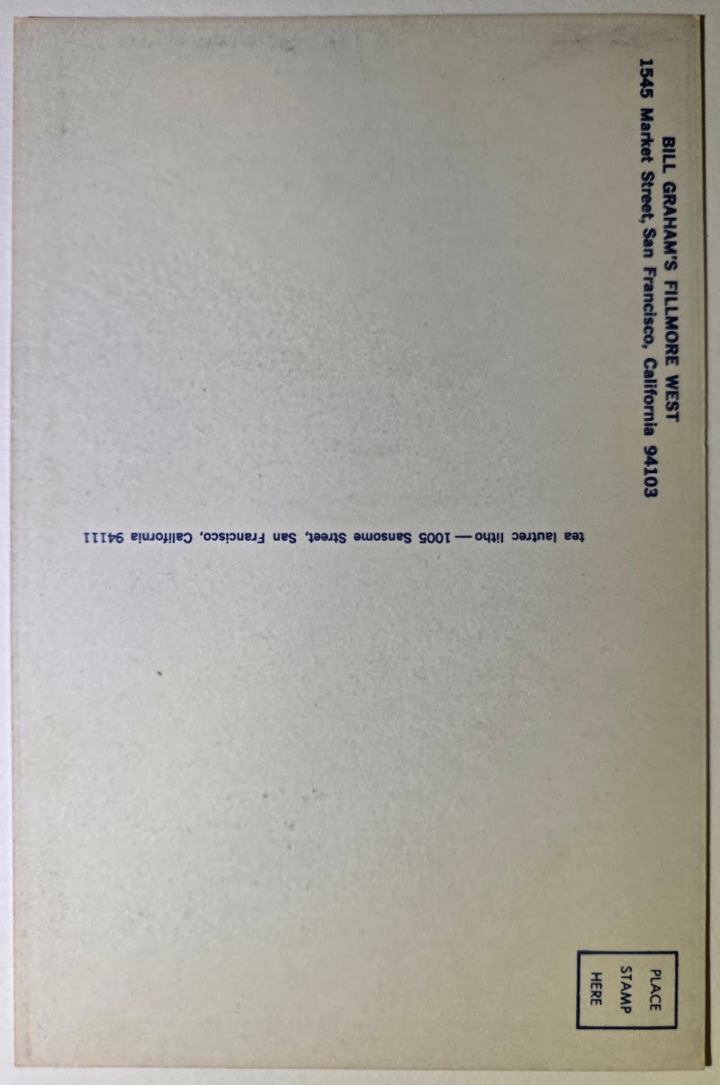 Steve Miller Band, Sly & The Family Stone, Pogo, The Fillmore West by Wes Wilson - December 26-29, 1968 - Vintage Postcard