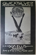 Quicksilver Messenger Service, Sha Na Na, Rockwell, The Fillmore West by David Singer - June 18-21, 1970 - Vintage Handbill