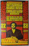The Paul Butterfield Blues Band, Charles Lloyd Quartet, The Fillmore by Wes Wilson - January 27-28, 1967 - Vintage Postcard