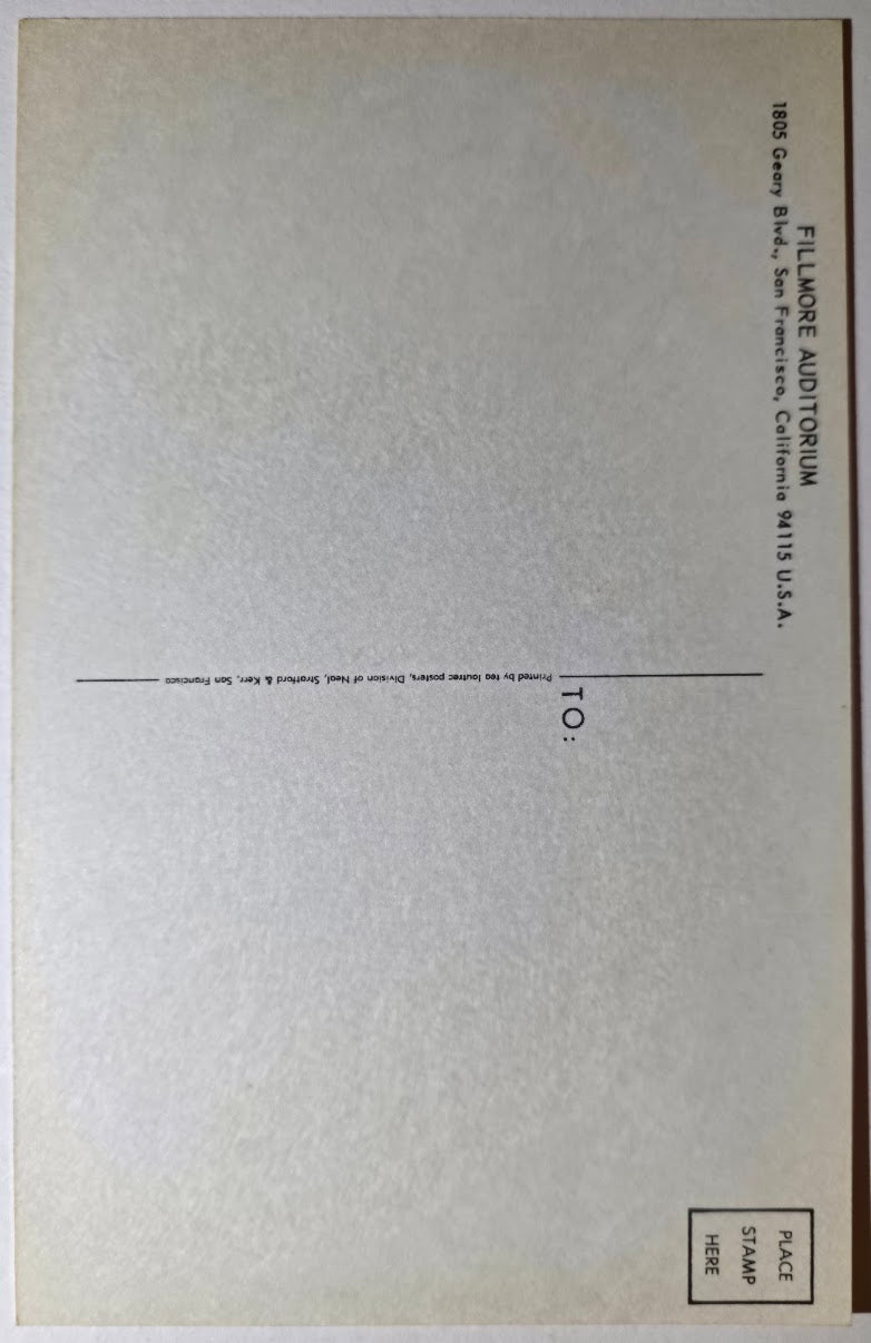 The Who, Loading Zone, The Fillmore by Bonnie MacLean - June 16-17, 1967 - Vintage Postcard