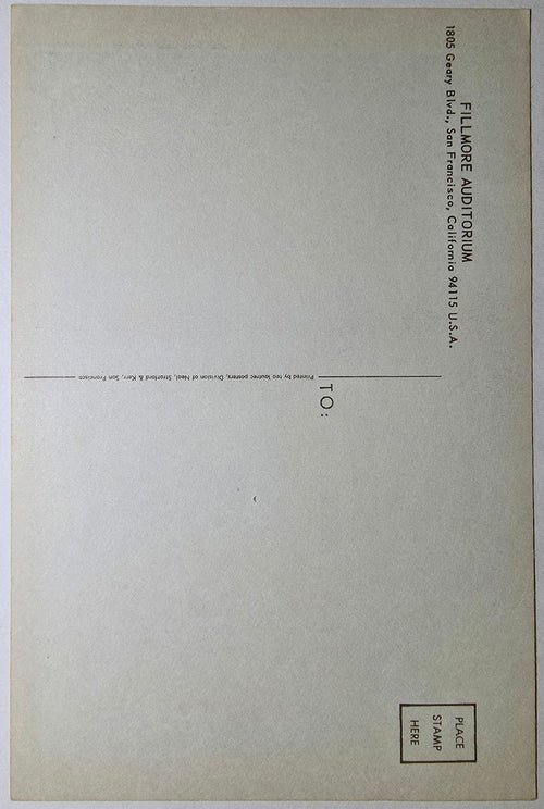 Electric Flag, Mother Earth, The LDM Spiritual Band, The Fillmore by Jim Blashfield - September 14-16, 1967 - Vintage Postcard