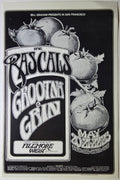 The Rascals, Grootna, Grin, The Fillmore West by Randy Tuten - May 20-23, 1971 - Vintage Handbill