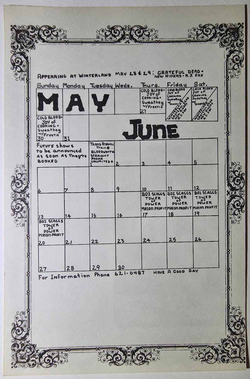 The Rascals, Grootna, Grin, The Fillmore West by Randy Tuten - May 20-23, 1971 - Vintage Handbill