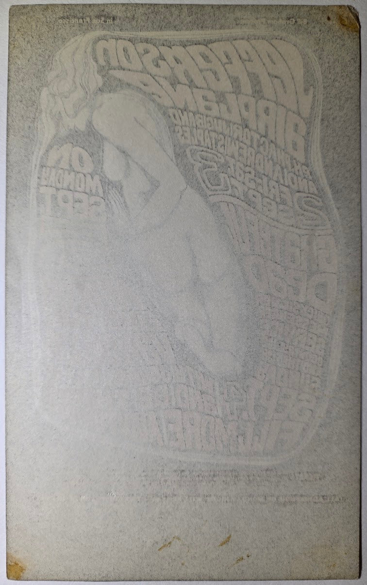 Jefferson Airplane, The Grateful Dead, Quicksilver Messenger Service, Country Joe & The Fish, The Fillmore by Wes Wilson - September 2-5, 1966 - Vintage Handbill