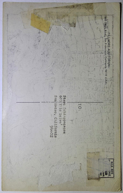 Chuck Berry, The Grateful Dead, The Fillmore by Wes Wilson - March 19, 1967 - Vintage Postcard - 1st