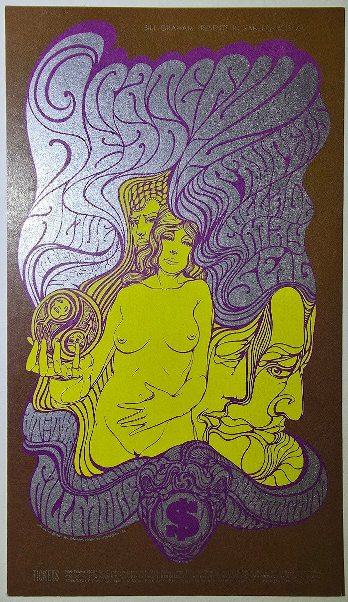 The Grateful Dead, The Paupers, Collage, Alive, The Fillmore by Wes Wilson - May 5-6, 1967 - Vintage Postcard