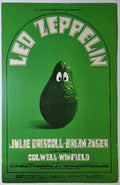Led Zeppelin, Julie Driscoll, Colwell-Winfield, The Fillmore West by Randy Tuten, Peter Pynchon - April 24-27, 1969 - Vintage Postcard