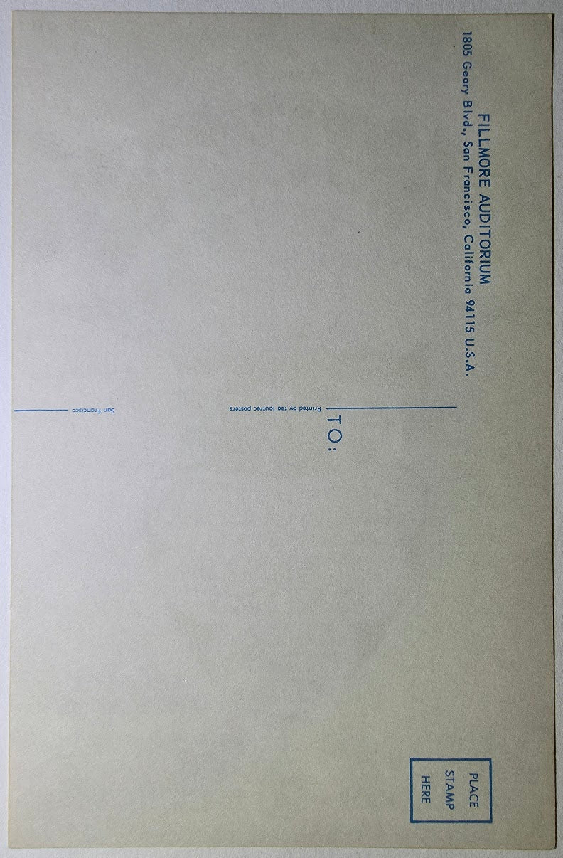 Cream, James Cotton Blues Band, Jeremy Steig & The Satyrs, Blood, Sweat & Tears, The Fillmore, Winterland by Stanley Mouse - March 7-10 - Vintage Postcard