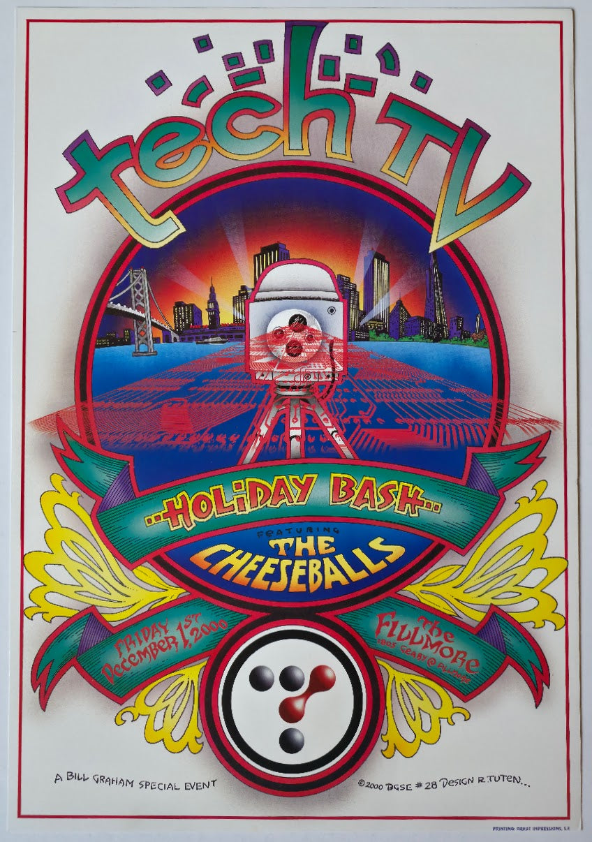 BGSE-28 Tech-TV, The Cheeseballs, The Fillmore by Randy Tuten - December 1, 2000 - San Francisco, Fillmore Gig Print
