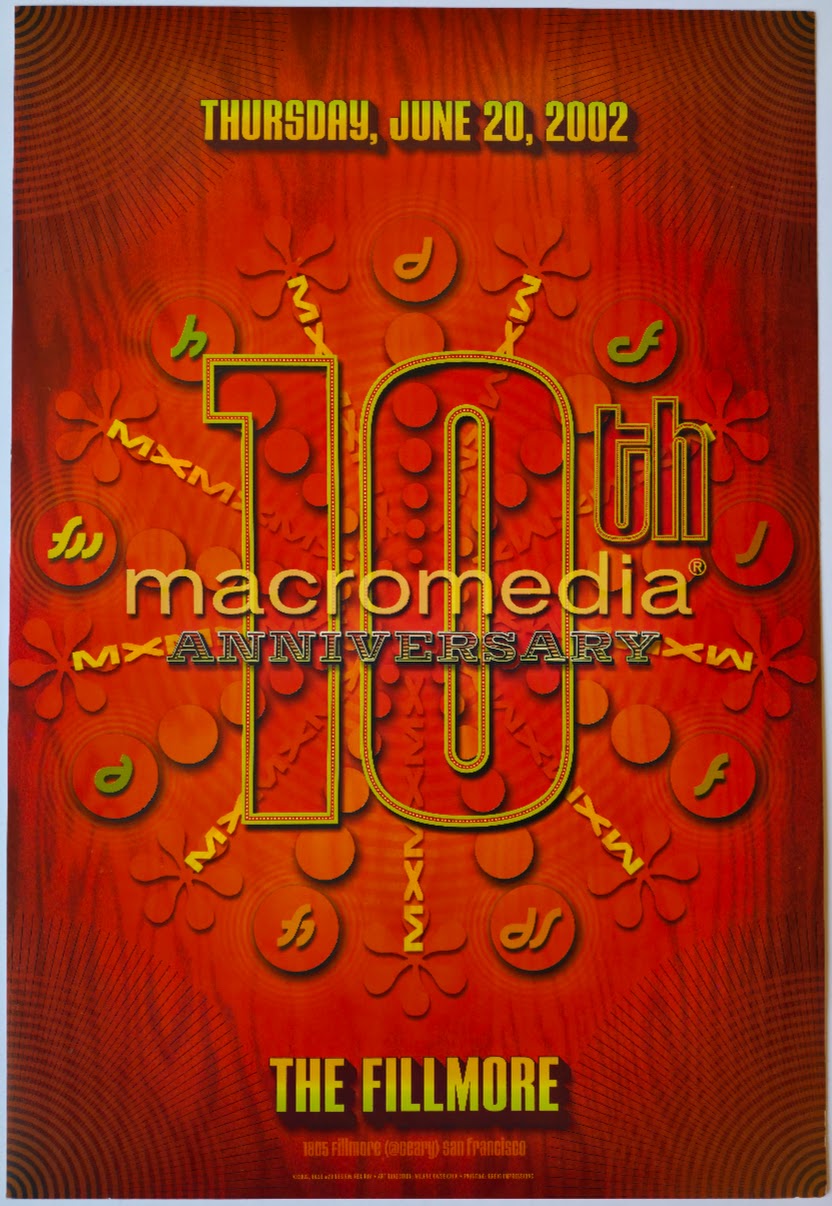 BGSE-29 Macromedia, The Fillmore by Rex Ray - June 20, 2002 - San Francisco, Fillmore Gig Print