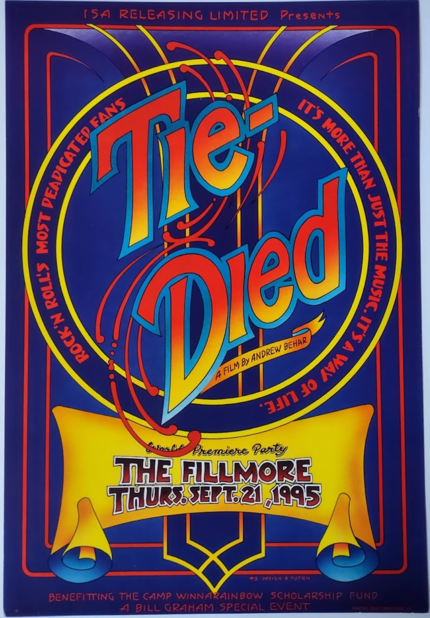 BGSE-3 Tie-Died Film, The Fillmore by Randy Tuten - September 21, 1995 - San Francisco, Fillmore Gig Print
