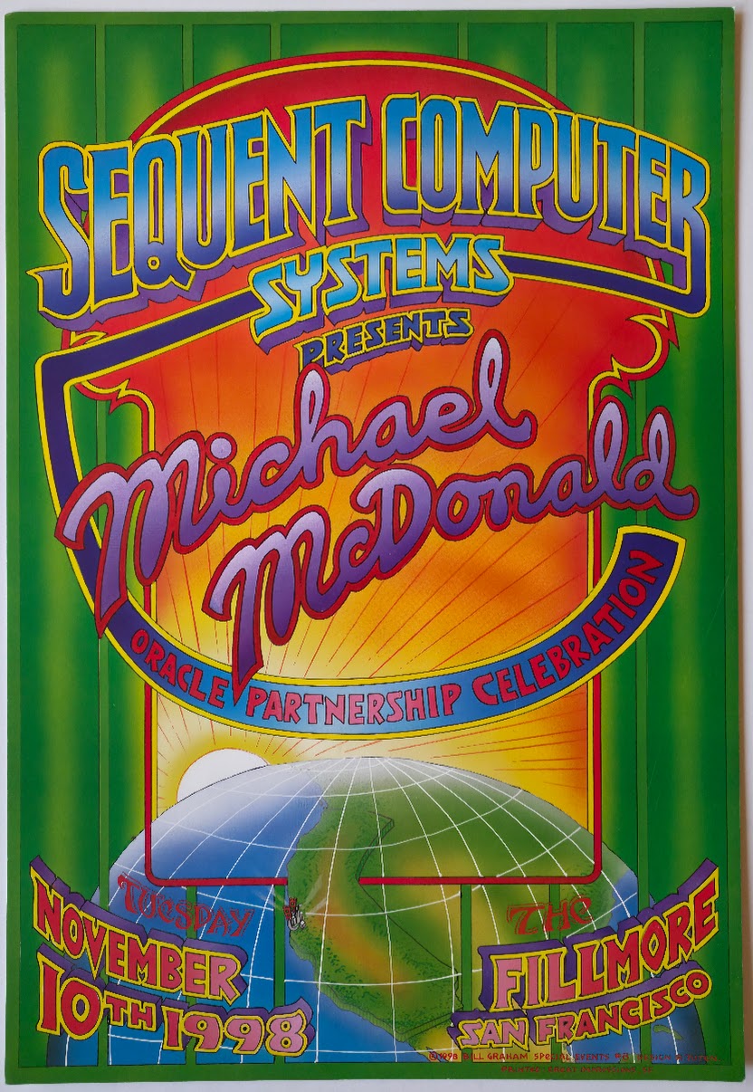 BGSE-8 Michael McDonald, The Fillmore by Randy Tuten - November 10, 1998 - San Francisco, Fillmore Gig Print