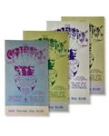 Vintage Ticket Bundle - 4 Night Run - Cream, James Cotton Blues Band, Jeremy Steig & The Satyrs, Blood, Sweat & Tears by Stanley Mouse - March 7-10, 1968 - The Fillmore, Winterland
