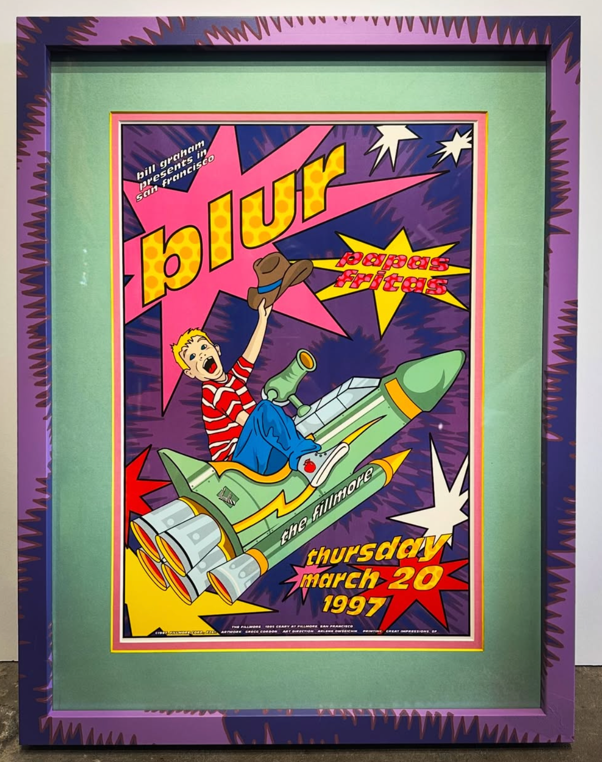 Custom Framed F261 Blur, Gregg Gordon, March 20, 1997 - Fillmore Print