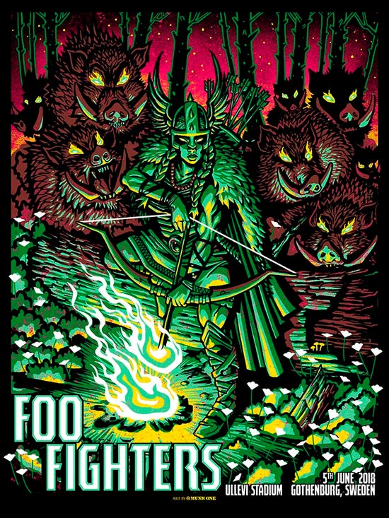 MUNK ONE "Foo Fighters Gothenburg Sweden 2018 AP" Print