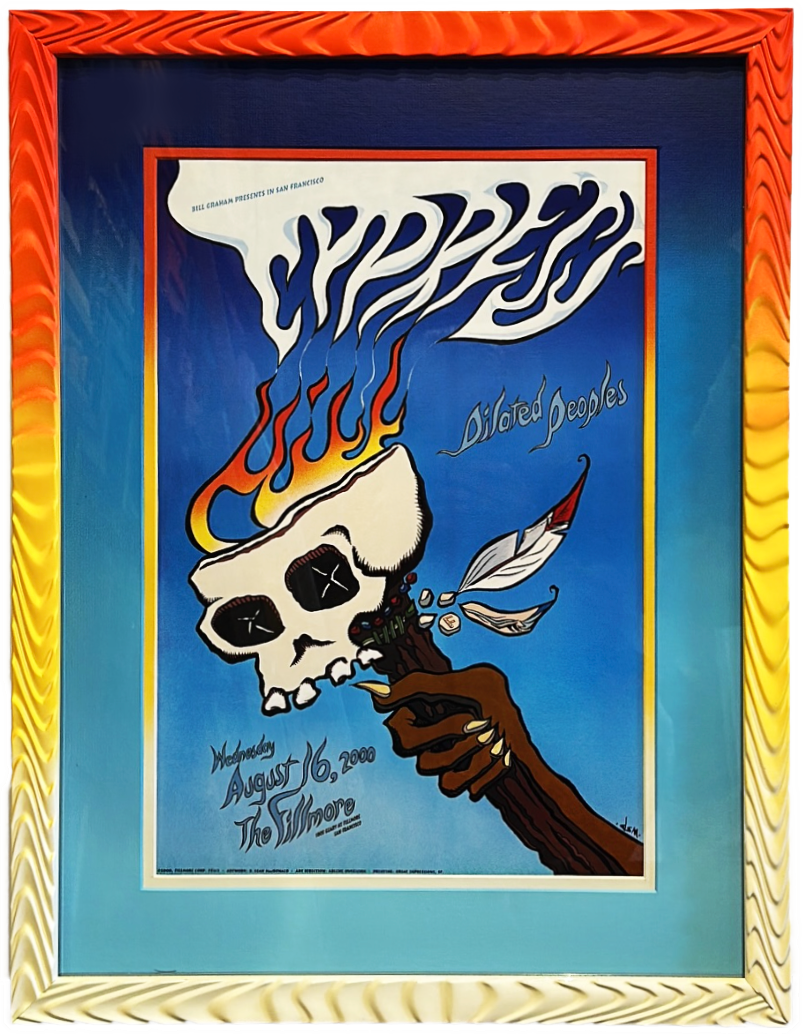 Custom Framed F412 Cypress Hill, Dilated Peoples, D. Sean MacDonald - August 16, 2000 - Fillmore Gig Print