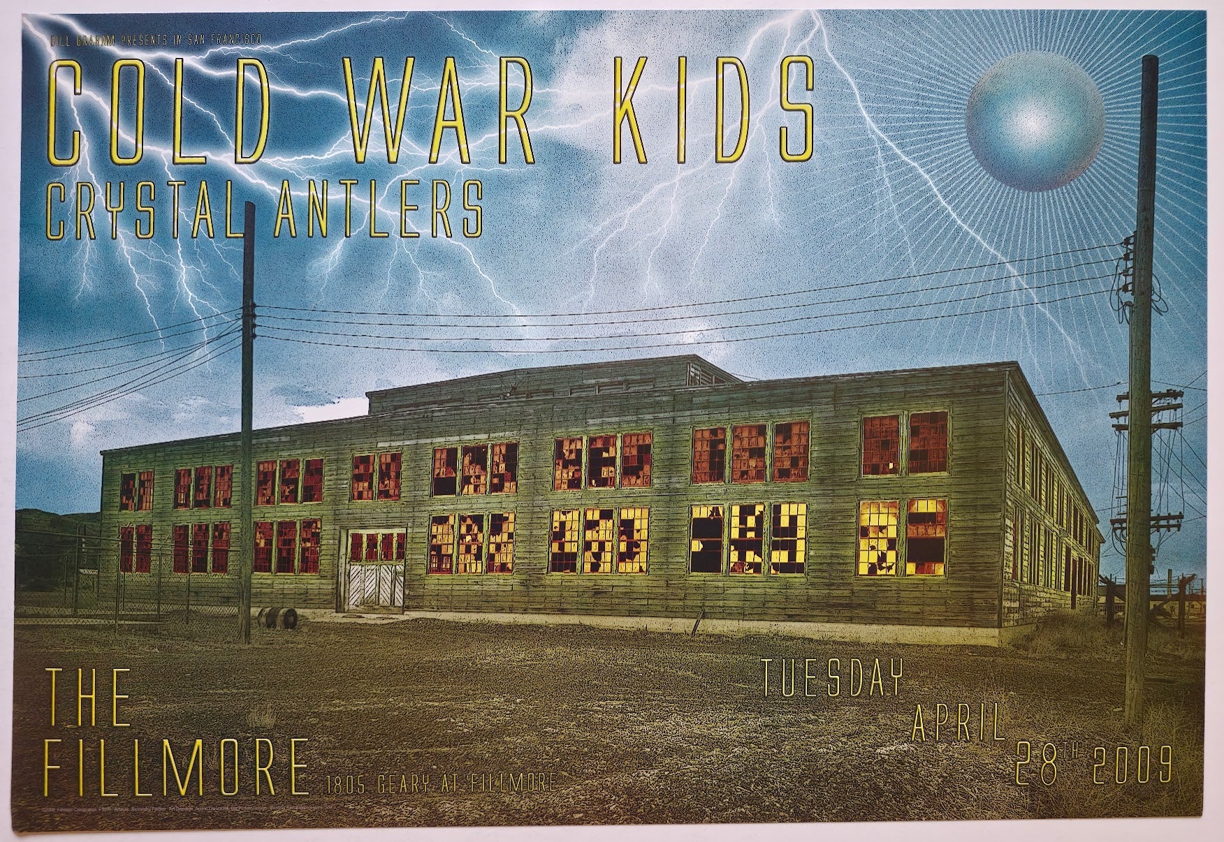 F1009 Cold War Kids, Crystal Antlers, The Fillmore by Alexandra Fischer - April 28, 2009 - San Francisco, Fillmore Gig Print