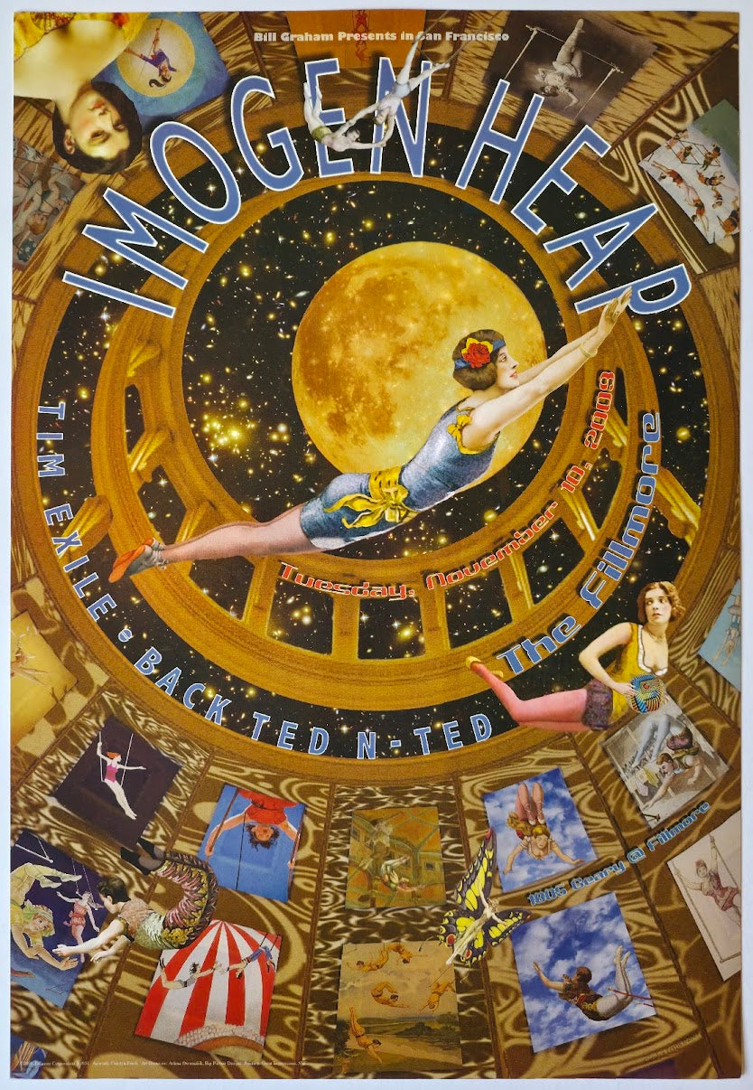 F1031 Imogen Heap, Tim Exile, Back Ted N-Ted, The Fillmore by Carolyn Ferris - November 10, 2009 - San Francisco, Fillmore Gig Print