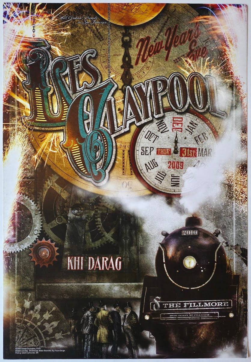 F1035 Les Claypool, Khi Darag, The Fillmore by Lisa Eng - December 31, 2009 - San Francisco, Fillmore Gig Print