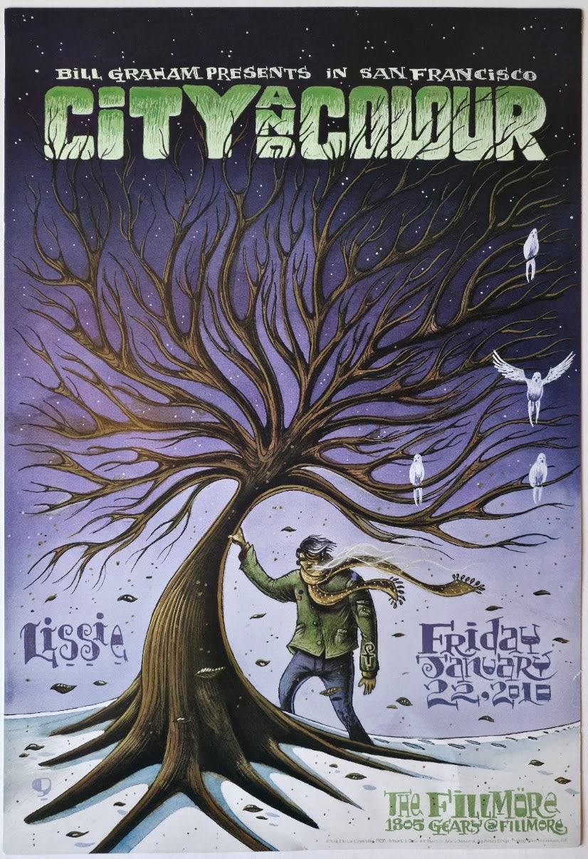 F1037 City And Colour, Lissie, The Fillmore by J. Shea - January 22, 2010 - San Francisco, Fillmore Gig Print