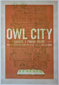 F1047 Owl City, Lights, Paper Route, The Fillmore by Brad Kayal - April 5-6, 2010 - San Francisco, Fillmore Gig Print