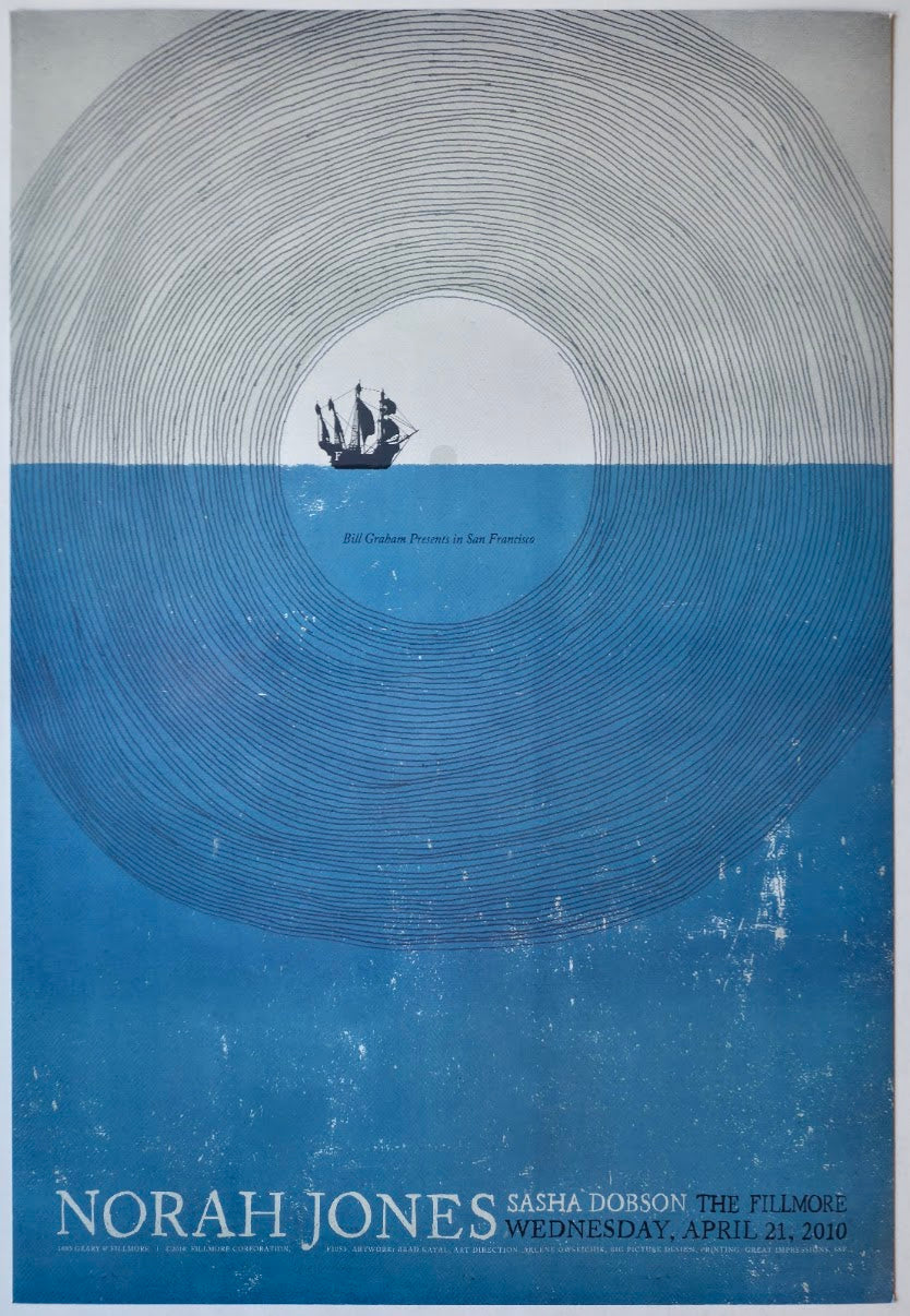 F1053 Norah Jones, Sasha Dobson, The Fillmore by Brad Kayal - April 21, 2010 - San Francisco, Fillmore Gig Print