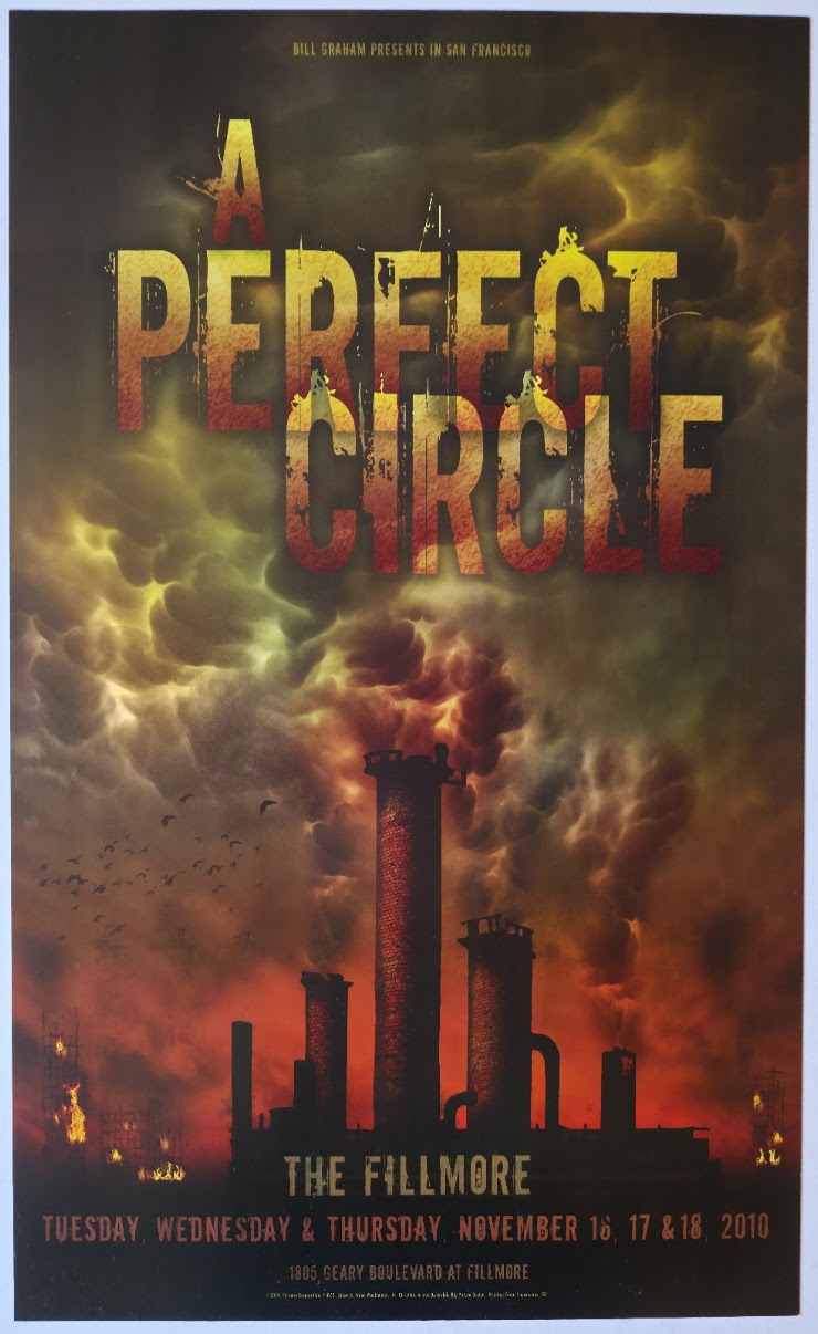 F1072 A Perfect Circle, The Fillmore by Frank Wiedemann - November 16-18, 2010 - San Francisco, Fillmore Gig Print