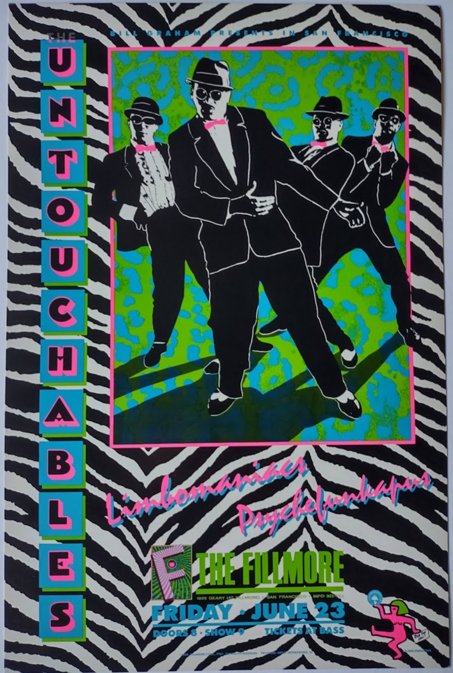 F107A The Untouchables, The Fillmore by Arlene Owseichik - June 23, 1989 - San Francisco, Fillmore Gig Print